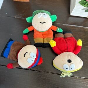 South Park / Promo Set of 3 Very Rare 1997 Plush Beanbag Stan Cartman Kyle Stan